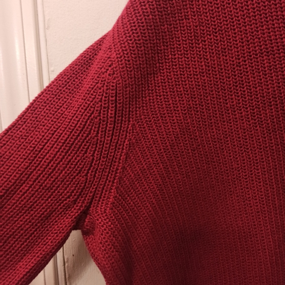 Express Sweater new Womens sz S Red Pullover Oversized Scoop Neck Short Sleeves - Picture 5 of 16